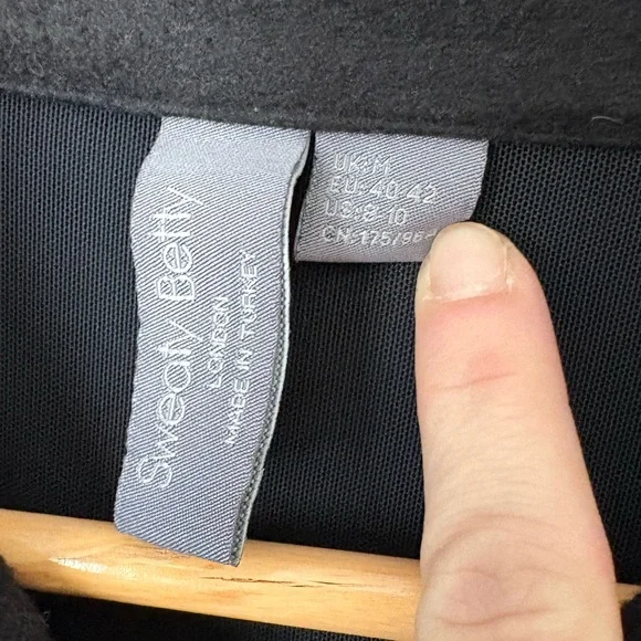 Medium/8-10 Sweaty Betty Black Fast Lane Running Jacket - Picture 4 of 7